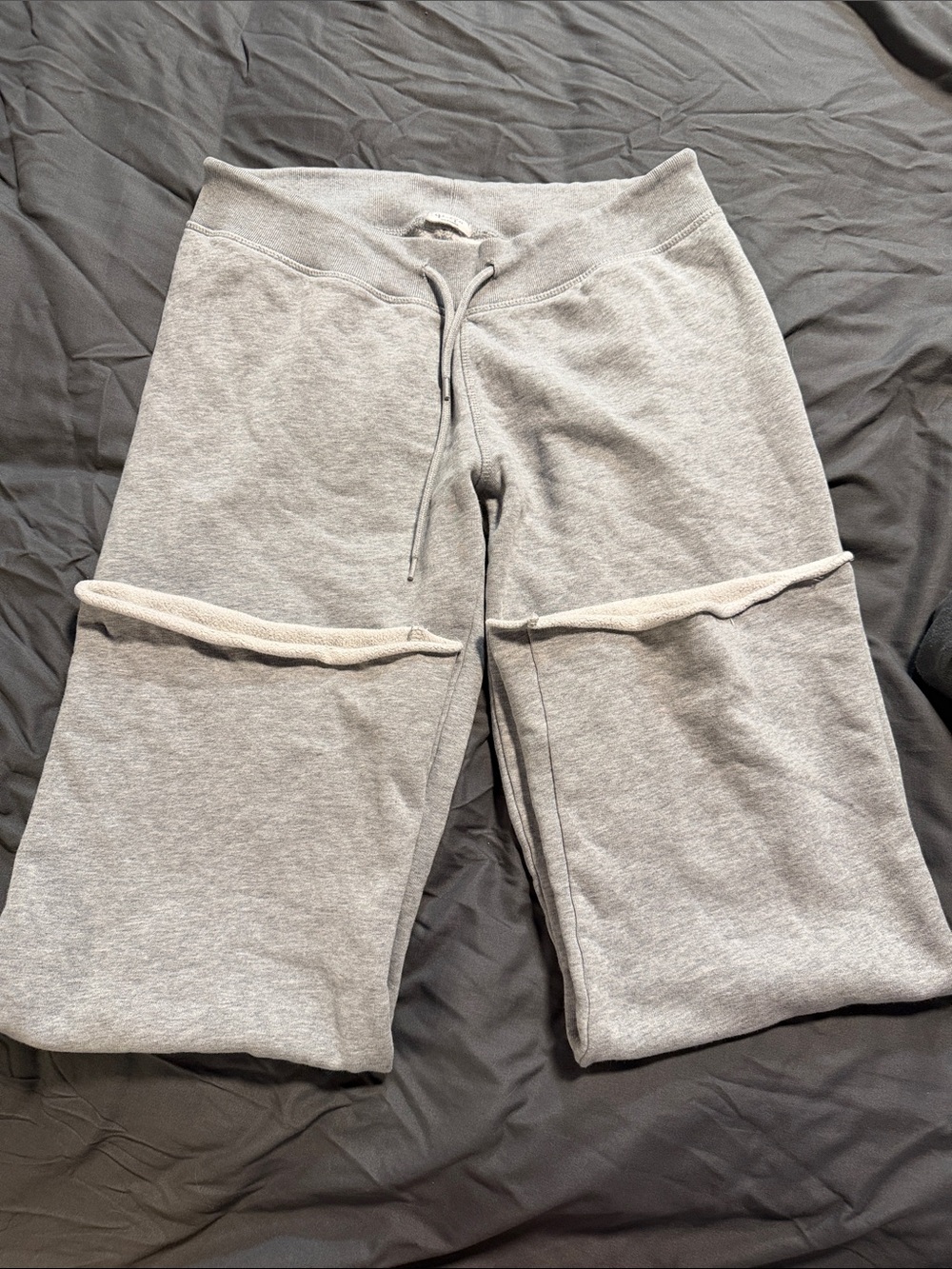 Brandy Melville Light Gray Panel Sweatpants